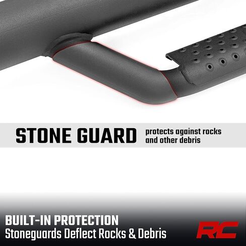 Rough Country Nerf Steps for Toyota 4Runner 2025-2026 - Cab Length Side Step Rails, Bolt-On Running Boards with Stone Guards in Kuwait