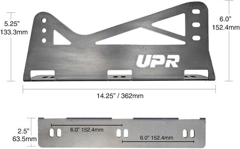 UPR Racing Ultra Compact Seat Bracket 90 درجة قاعدة ضيقة، صنع في الولايات المتحدة الأمريكية، يناسب Sparco، Recaro، Momo، OMP، NRG، معتمد من سباقات الطرق، معتمد من FIA Spec مع الأجهزة in Kuwait