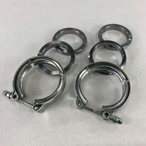 2 pieces of 2.5" I.D. Mild Steel V-band Clamp&Flange Universal in Kuwait