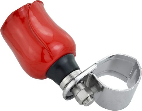 Car Suicide Knob Rose Shape Steering Wheel Turning Control Spinner Assist Grip Handle Fit Most Agricultural Tractors Forklifts Lawn Mowers, Red in Kuwait