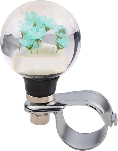 Flower Steering Wheel Booster,Universal Spinner Grip Knobs, Power Handle Suicide Knob for Most Agricultural Tractors Forklifts Lawn Mowers,Light Blue in Kuwait