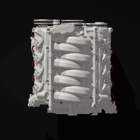 MAD RC 3D الطباعة الراتنج محاكاة العمل الديناميكي V8 محرك الاحتراق الداخلي نموذج محرك التجميع DIY إصدار مجموعة لـ AX90104 SCX10Ⅱ Capra VS4-10 Pro/Ultra Model Vehicle اللون الأصلي in Kuwait