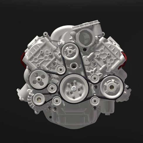 MAD RC 3D الطباعة الراتنج محاكاة العمل الديناميكي V8 محرك الاحتراق الداخلي نموذج محرك التجميع DIY إصدار مجموعة لـ AX90104 SCX10Ⅱ Capra VS4-10 Pro/Ultra Model Vehicle اللون الأصلي in Kuwait