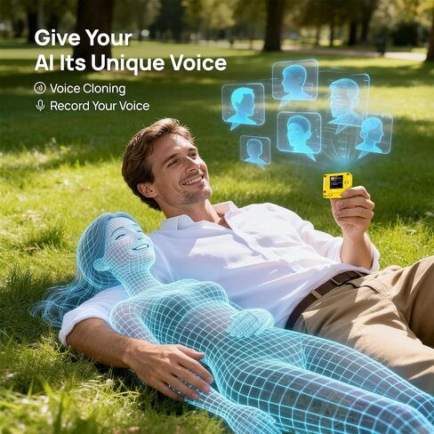 X-Origin AIPI-Lite AI Robot ChatGPT مدعوم، تمثيل صوتي واقعي، محادثة عاطفية، ذاكرة طويلة المدى، مساعد روبوت سطح المكتب للتعرف على بصمة الصوت مع بطارية للدعم الجمالي (أصفر) in Kuwait