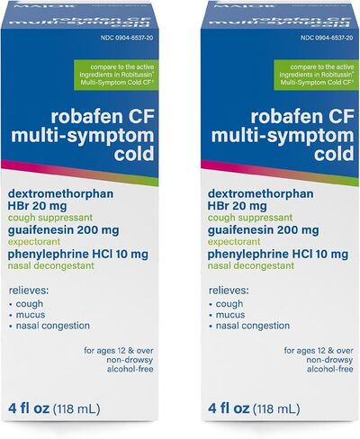 Major Robafen CF Multi-Symptom Peak Cold Cough Syrup (2 Pack) in Saudi Arabia