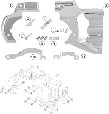 XMT-MOTO Engine Transmission Interface Cover Trim Fit For Harley Softail FXST 2007-2017 in Kuwait