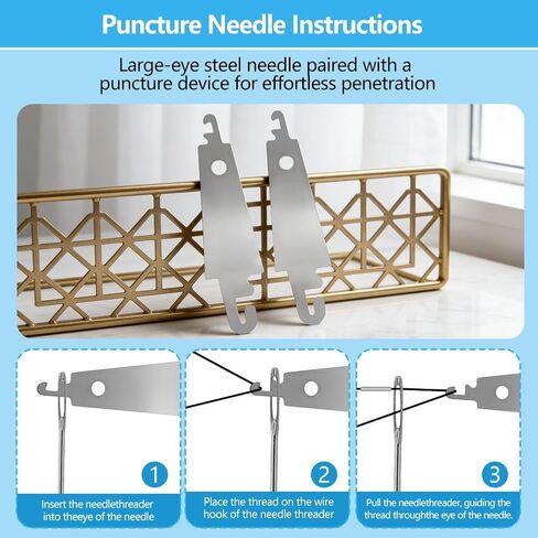 38 PCS Stainless Steel Needles for Hand Sewing with Storage Bag, Needle and Thread Kit for Sewing Clothes, Heavy Duty Sewing Kit Suture Remover, Thimble, Threaders,5 Color Threads Tailors Awl in Kuwait