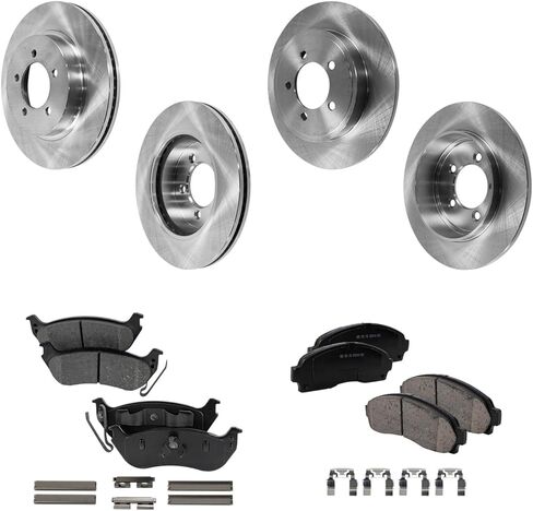Replacement Brake Disc Rotors and Pads Kit fits Mercury Mountaineer 2005 4.0L V6 (GAS) Front and Rear in Kuwait