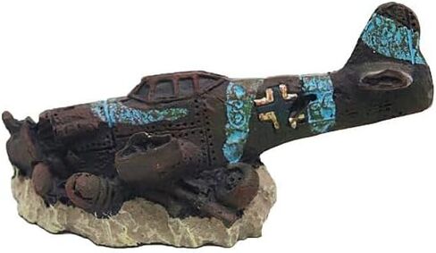 Miniature Airplane Ornament, Aquarium Fish Tank Decoration, 8L x 4.5W x 4.5H inches in Kuwait