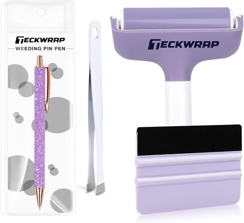 بكرة براير من TECKWRAP للصياغة، مجموعة أدوات دوارة مطاطية مكونة من 4 قطع مع ممسحة شعر، ملاقط مسطحة وقلم دبوس للكي، ملصقات الفينيل النافثة للحبر، طباعة الإغاثة، صناعة الطباعة، الختم وسجل القصاصات in Kuwait