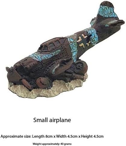 Miniature Airplane Ornament, Aquarium Fish Tank Decoration, 8L x 4.5W x 4.5H inches in Kuwait