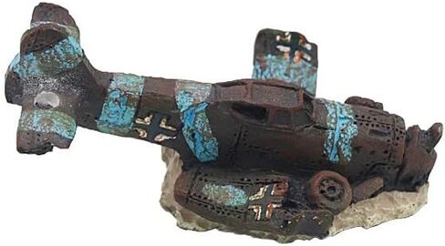 Miniature Airplane Ornament, Aquarium Fish Tank Decoration, 8L x 4.5W x 4.5H inches in Kuwait