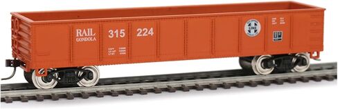 40' Gondola Freight Car, HO Scale Model Train Car, Orange, Rail Gondola 315 224, 16x3.5x3.5cm in Kuwait