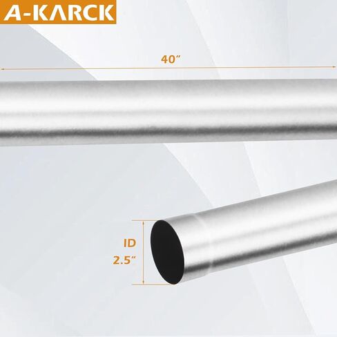 A-KARCK ماسورة العادم المستقيمة 2.5 بوصة OD، الفولاذ الطري 17.3 بوصة أنبوب العادم الطويل، قم بتخصيص نظام العادم الخاص بك in Kuwait