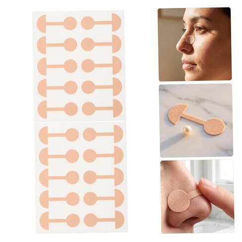 Uonlytech Self-adhesive Nasal Wing Strips for Women, 50pcs Soft Invisible Nose Shrink Patches, Breathable Contouring Nose Tape for Nasal Reshaping and Slimming in Kuwait