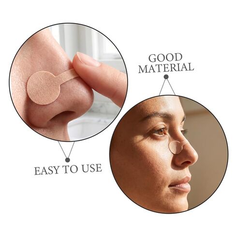 Uonlytech Self-adhesive Nasal Wing Strips for Women, 50pcs Soft Invisible Nose Shrink Patches, Breathable Contouring Nose Tape for Nasal Reshaping and Slimming in Kuwait