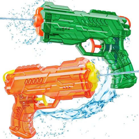 Water Guns for Kids, 2 Pack Leakproof Squirt Guns, Small Water Blaster Pistol Toys for Toddlers, Boys & Girls, Summer Outdoor Pool Beach Yard Water Fighting Party Favors in Kuwait