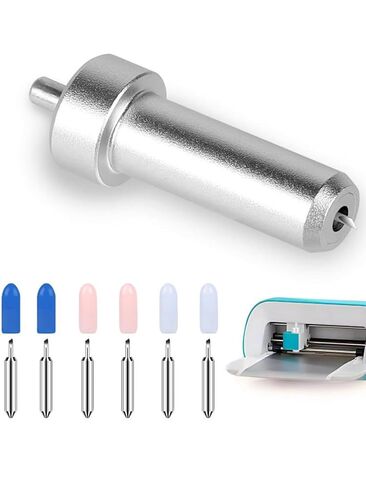 Replacement Blades and Housing Compatible with Cricut Joy & Joy Xtra, 6PCS 45° Fine Point Cutting Blades with 1 Blade Housing, Premium Replacement Parts for DIY Vinyl Crafts, Stickers and Card Making in Kuwait