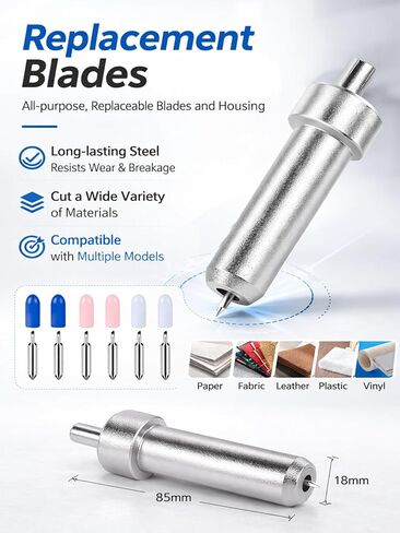 Replacement Blades and Housing Compatible with Cricut Joy & Joy Xtra, 6PCS 45° Fine Point Cutting Blades with 1 Blade Housing, Premium Replacement Parts for DIY Vinyl Crafts, Stickers and Card Making in Kuwait