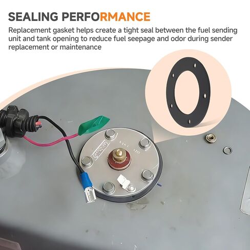 Fuel Sending Unit Gasket Kit,5-Hole NBR Replacement Gasket with 5 Stainless M5 Screws, Top-Mount Fuel Sender Seal for Marine Boat Fuel Tanks and Vehicles in Kuwait
