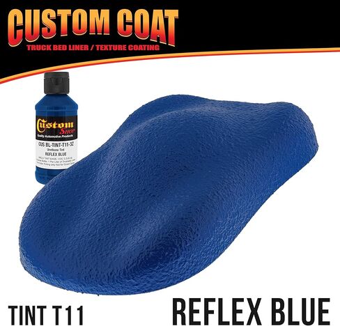 Custom Coat Reflex Blue 1 Quart Urethane Spray-On Truck Bed Liner Kit - Easy Mixing, Just Shake, Shoot - Professional Durable Textured Protective Coating, Prevent Stop Rust - Car, Auto Equipment in Kuwait