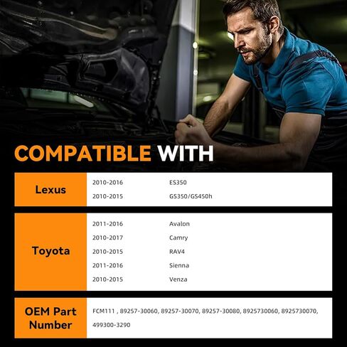 صفقة قطع غيار السيارات الكهربائية وحدة التحكم في مروحة تبريد المحرك المتوافقة مع Toyota Avalon Camry Rav4 Sienna Venza، Lexus ES350 GS350 GS45، استبدل OE FCM111 89257-30060 in Kuwait