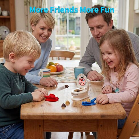 Shoot The Poop Game Toy Set, Interactive Toilet Game for Kids Families, Funny Fast-Action Poop-Launching Gag Toys for Ages 3+ Silly Humor Poop Toy for Friends Christmas Birthday Party Spoof Gifts in Kuwait