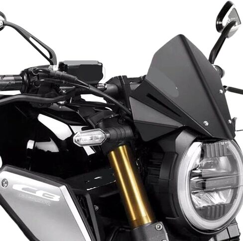 منحرف الزجاج الأمامي CNC متوافق مع CBR650R CB650R CB 650R 650 R Neo Sports Cafe 2019 2020 واقي مشعاع الدراجة النارية (أسود) in Kuwait
