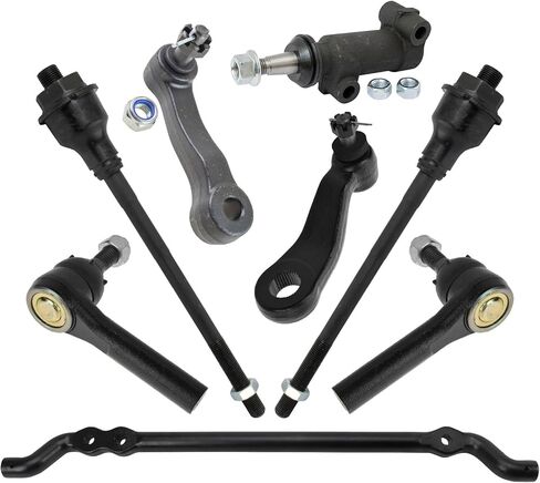 TRQ Front Steering Kit Center Link Idler Arm Idler Arm Bracket Assembly Pitman Tie Rod Compatible with 01-12 Chevrolet GMC 03-07 Hummer in Kuwait