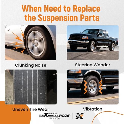 maxpeedingrods 2 قطعة ذراع التوجيه الأمامي وذراع بيتمان لفورد F-150 1997-2003 فورد F-250 1997-1999 فورد إكسبيديشن 1997-2002 لينكولن نافيجيتور 1998-2002 لينكولن بلاكوود 2002، K8739T K8700 in Kuwait
