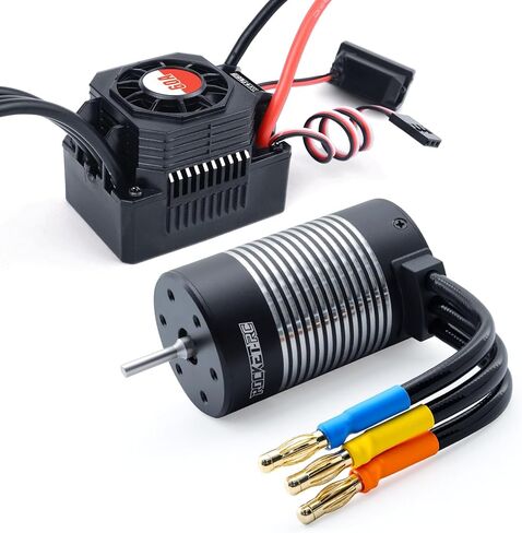 Surpass Hobby 3660 1750Kv Brushless Motor and ESC 60A Brushless Motor ESC Combo fits 2S Battery for 1/10 Remote Control Car Truck in Kuwait