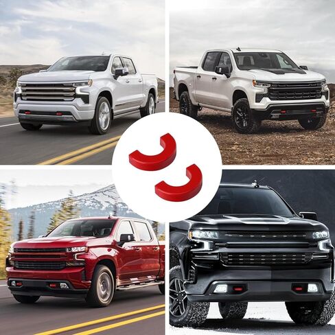 2PCS Tow Hook Covers Compatible with Chevy Silverado 1500 2007-2024, Hitch Protector Accessories(2007-2024), Fits Chevrolet Silverado 1500 Models in Kuwait
