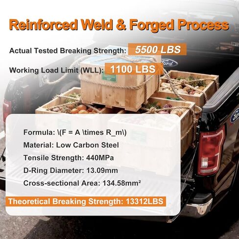 مرساة ربط سرير الشاحنة لسيارة Ford F150 2015‑2025 (Lightning/Raptor) من الفولاذ الصلب المطروق F250 F350 F550 2015‑2025، 5500LBS شديد التحمل، من أجل FL3Z‑99000A64‑B FL3Z‑9928408‑AB، مربط سرير BoxLink in Kuwait