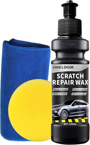 SHIELDOM Scratch Remover Car Scratches Removal Wax Vehicles Scuff & Swirl Polishing & Waxing Kits with Buffer Pad & Towel, Rubbing Compound for Automobile Paint Repair -5oz in Kuwait