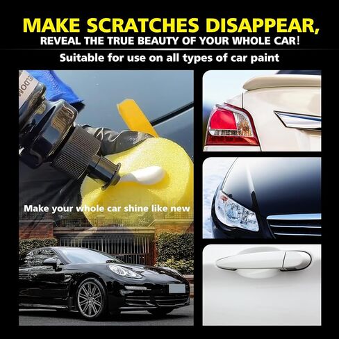 SHIELDOM Scratch Remover Car Scratches Removal Wax Vehicles Scuff & Swirl Polishing & Waxing Kits with Buffer Pad & Towel, Rubbing Compound for Automobile Paint Repair -5oz in Kuwait