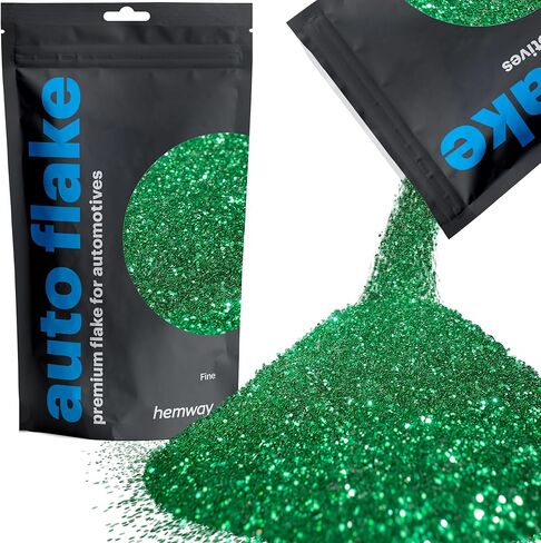 Hemway Auto Flake Glitter Additive للطلاء 100 جرام / 3.5 أوقية رقائق معدنية فضية دقيقة لطلاء وطلاءات السيارات المخصصة، للسيارات والدراجات النارية والشاحنات والمركبات والسيارات in Kuwait