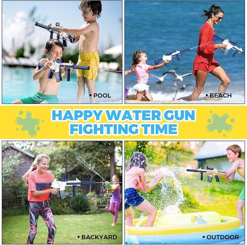 Electric Water Gun,Squirt Gun Toy,Automatic Water Gun Blaster Up To 32 FT Long Range,Outdoor Pool Party Shooting Game Toy With 2 Batteries & 2 Water Tanks,Ideal Summer Watergun Gift for Kids & Adults. in Kuwait