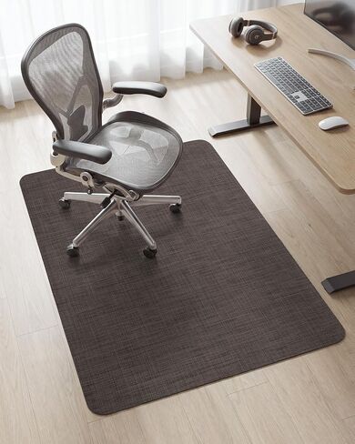 Asrug Office Chair Mat for Hardwood Floor Mats 36" x 48" Desk Computer Chair Mat for Rolling Chair PVC Plastic Durable Non-Slip Under Desk Rug,Hard Floor Protector for Office Home, Dark Brown in Kuwait