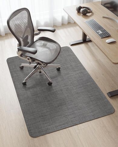 Asrug Office Chair Mat for Hardwood Floor Mats 36" x 48" Desk Computer Chair Mat for Rolling Chair PVC Plastic Durable Non-Slip Under Desk Rug,Hard Floor Protector for Office Home, Dark Brown in Saudi Arabia