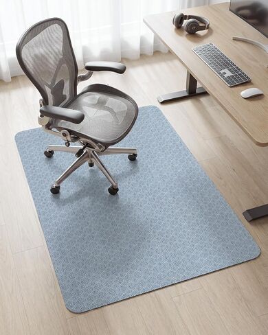 Asrug Office Chair Mat for Hardwood Floor Mats 36" x 48" Desk Computer Chair Mat for Rolling Chair PVC Plastic Durable Non-Slip Under Desk Rug,Hard Floor Protector for Office Home, Dark Brown in Saudi Arabia
