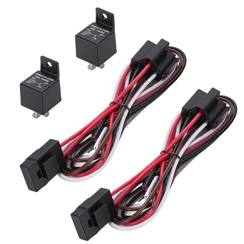 Dual Electric Fan Relay Kit, 40A Relay with Thermostat Switch 185F On 175F Off, Fan Holder with Secure Mounting, Ideal for 10, 12, 14, 16 Inch Fans, Cars, Trucks & Boats in Kuwait