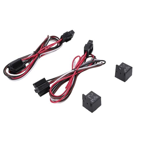 Dual Electric Fan Relay Kit, 40A Relay with Thermostat Switch 185F On 175F Off, Fan Holder with Secure Mounting, Ideal for 10, 12, 14, 16 Inch Fans, Cars, Trucks & Boats in Kuwait