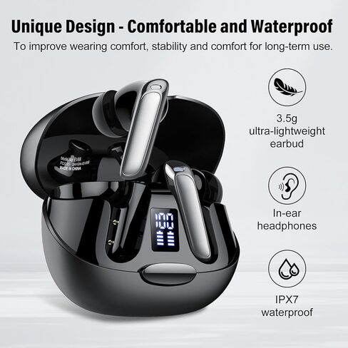 AI Language Translation Earbuds, 3-in-1 Translator Earbuds Real Time with 7 Translation Modes, with Audio and Video Call, 164 Language Bluetooth 5.3 Headphones Translating Device for Travel/Business in Kuwait