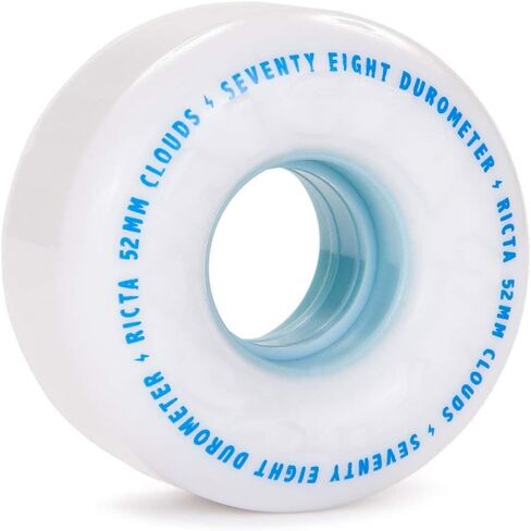Ricta Unisex Adult Clouds 86A 86a Ditch Formula. This is A Soft Cruiser Wheel. Great for Rough Roads or Filming. - White/Red, 55mm in Kuwait