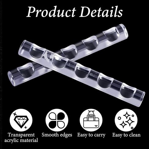 4pcs Clear Paint Brush Holder, Ymapinc Nail Art Brush Holder for Nail Tech, Acrylic Pen Stand, Crystal Bar Pen Rest for Painting in Kuwait