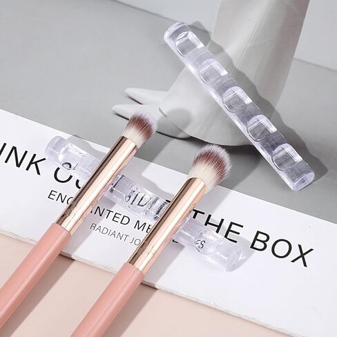 4pcs Clear Paint Brush Holder, Ymapinc Nail Art Brush Holder for Nail Tech, Acrylic Pen Stand, Crystal Bar Pen Rest for Painting in Kuwait