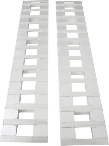 munirater 80 x 15 Inch Aluminum Trailer Ramps 6000Lbs Total Hook Attaching End Replacement for Loading Car Truck Tractor ATVs UTVs in Kuwait