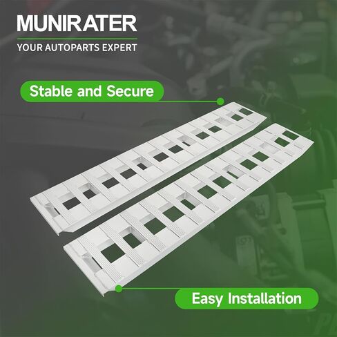 munirater 80 x 15 Inch Aluminum Trailer Ramps 6000Lbs Total Hook Attaching End Replacement for Loading Car Truck Tractor ATVs UTVs in Kuwait