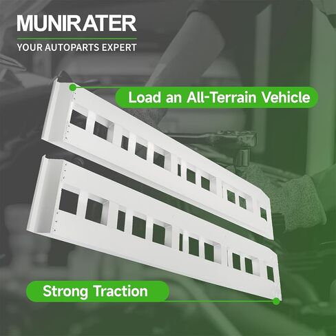 munirater 80 x 15 Inch Aluminum Trailer Ramps 6000Lbs Total Hook Attaching End Replacement for Loading Car Truck Tractor ATVs UTVs in Kuwait