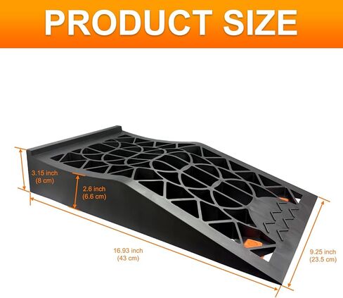 Car Ramps, Portable Low Profile Car Ramps for Garage, Heavy Duty Tire Ramps Service Ramps for Jack Support Low Chassis Cars for Oil Changes & Vehicle Maintenance, 2 PCS in Kuwait